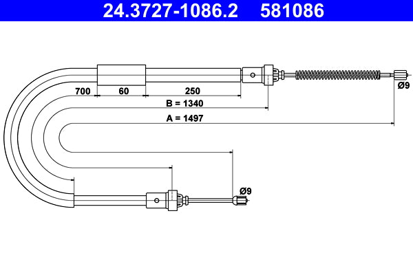 BOSCH 1987477949 Parking Brake Cable Pull
