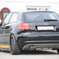 Rieger 00088246 Audi 8P A3 Rear Diffuser for Twin Tailpipe Left for Left Twin Tailpipe - Glossy Black