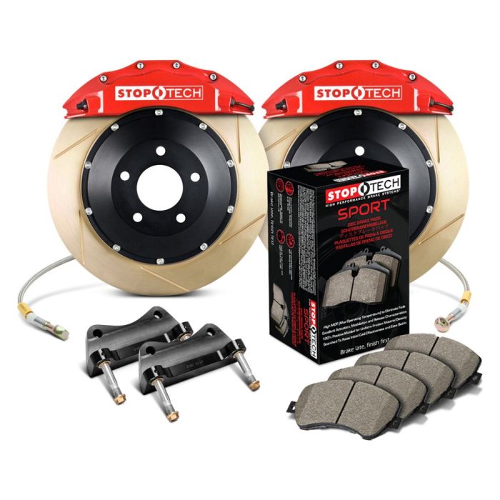 StopTech 83.894.6700.73 Sport Big Brake Kit - Front - 355x32mm Slotted & Zinc Coated - ST-60 Red
