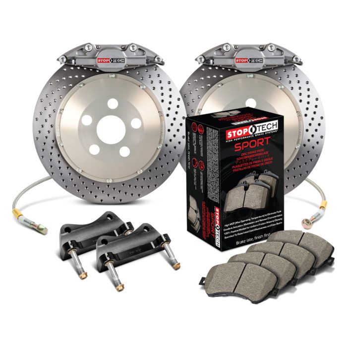StopTech 83.836.0023.R2 Trophy Sport Big Brake Kit - Rear - 328x28mm Drilled - STR-22 Anodized