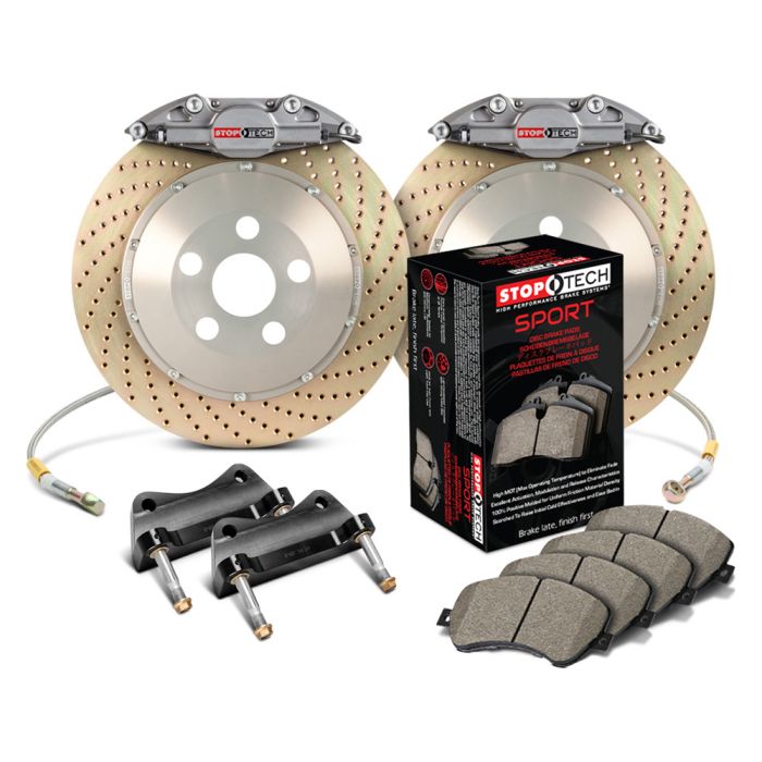 StopTech 83.645.0027.R4 Trophy Sport Big Brake Kit - Rear - 355x32mm Drilled & Zinc Coated - STR-22 Anodized