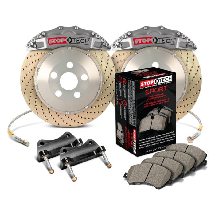 StopTech 83.657.6700.R4 Trophy Sport Big Brake Kit - Front - 355x32mm Drilled & Zinc Coated - STR-60 Anodized