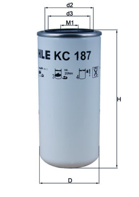 Mahle KC187 - Fuel Filter