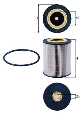 Mahle KX267D - Fuel Filter