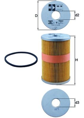 Mahle OX18D - Oil Filter
