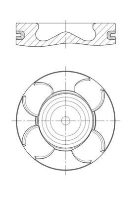 Mahle 007PI00156000 - Piston with rings and pin