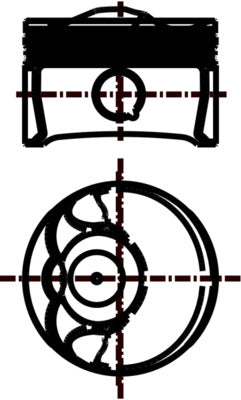 Mahle 0280101 - Piston with rings and pin