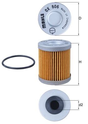 Mahle OX806D - Oil Filter