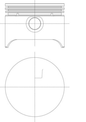 Mahle 227PI00143002 - Piston with rings and pin