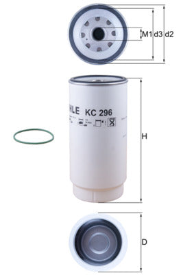 Mahle KC296D - Fuel Filter