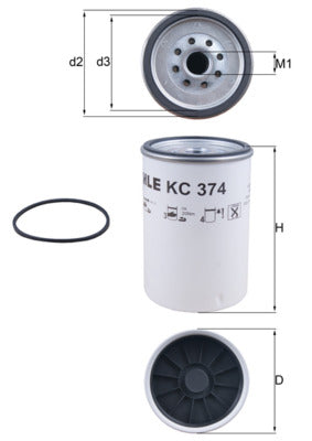 Mahle KC374D - Fuel Filter