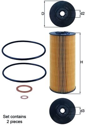 Mahle OX137D1/S - Oil Filter