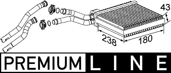 Mahle AH200000P - Heat Exchanger, interior heating