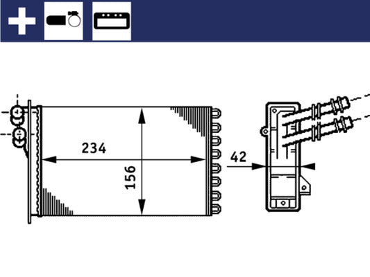 Mahle AH72000S - Heat Exchanger, interior heating