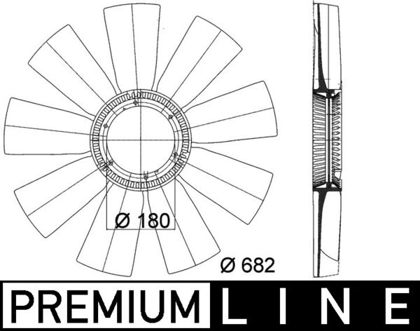 Mahle CFW47000P - Fan Wheel, engine cooling