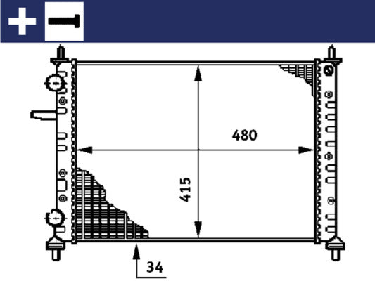 Mahle CR631000S - Radiator, engine cooling