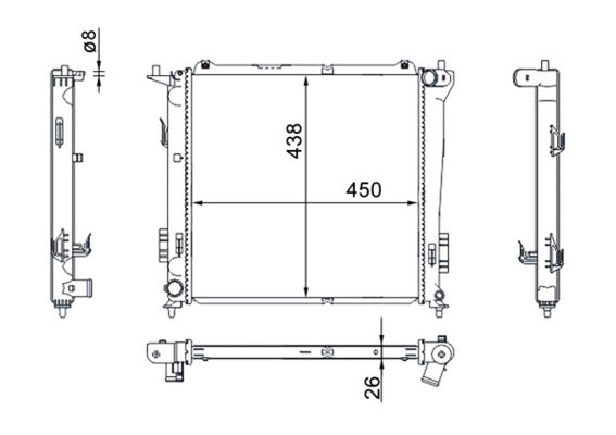 Mahle CR1367000S - Radiator, engine cooling