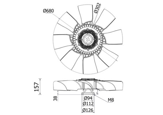 Mahle CFF414000S - Fan, engine cooling