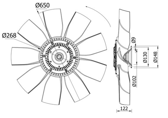 Mahle CFF418000S - Fan, engine cooling