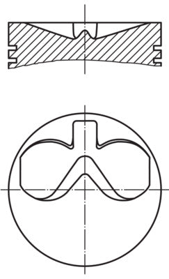 Mahle 1017300 - Piston with rings and pin