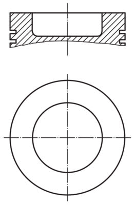 Mahle 2295000 - Piston with rings and pin