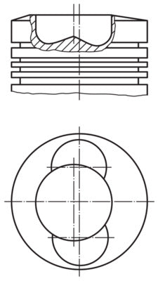Mahle 0993500 - Piston with rings and pin