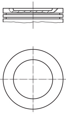 Mahle 0383600 - Piston with rings and pin