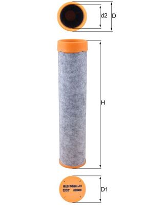 Mahle LXS7045 - Secondary Air Filter