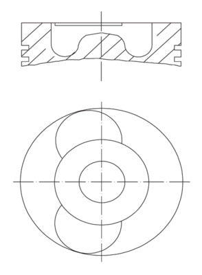 Mahle 0615300 - Piston with rings and pin