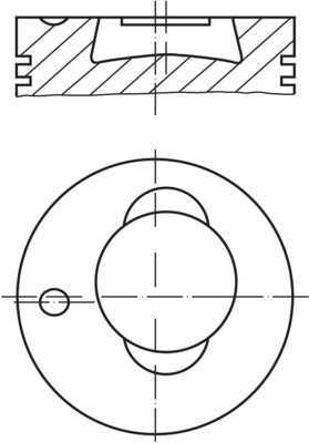 Mahle 0038300 - Piston with rings and pin
