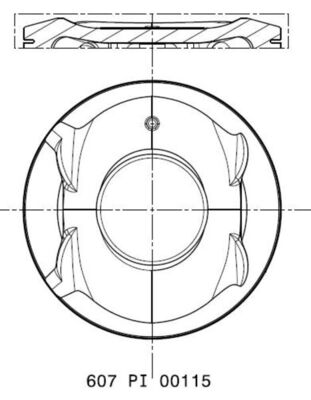 Mahle 607PI00115000 - Piston with rings and pin