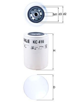 Mahle KC416 - Fuel Filter