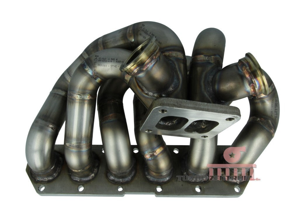 Turbozentrum 428500 Turbo Manifold VAG R32 / V6 24V Twinscroll T4-flange 2x MV-S WG.-port - Stainless Steel