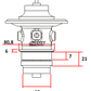 Turbozentrum 249029 Turbolader Turbinengehause fur GT35 A/R .48