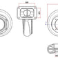 Turbozentrum 249035 Turbolader Turbinengehause fur SPA300 oder SPA500C A/R 1.06 T3 Twin Scroll
