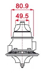 Turbozentrum 249035 Turbolader Turbinengehause fur SPA300 oder SPA500C A/R 1.06 T3 Twin Scroll