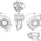 Turbozentrum 249031 Turbolader Turbinengehause fur SPA300 oder SPA500C A/R .63 mit TiAL Wastegate Flansch