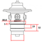 Turbozentrum 249034 Turbolader Turbinengehause fur SPA300 oder SPA500C A/R .70 T3 Twin Scroll