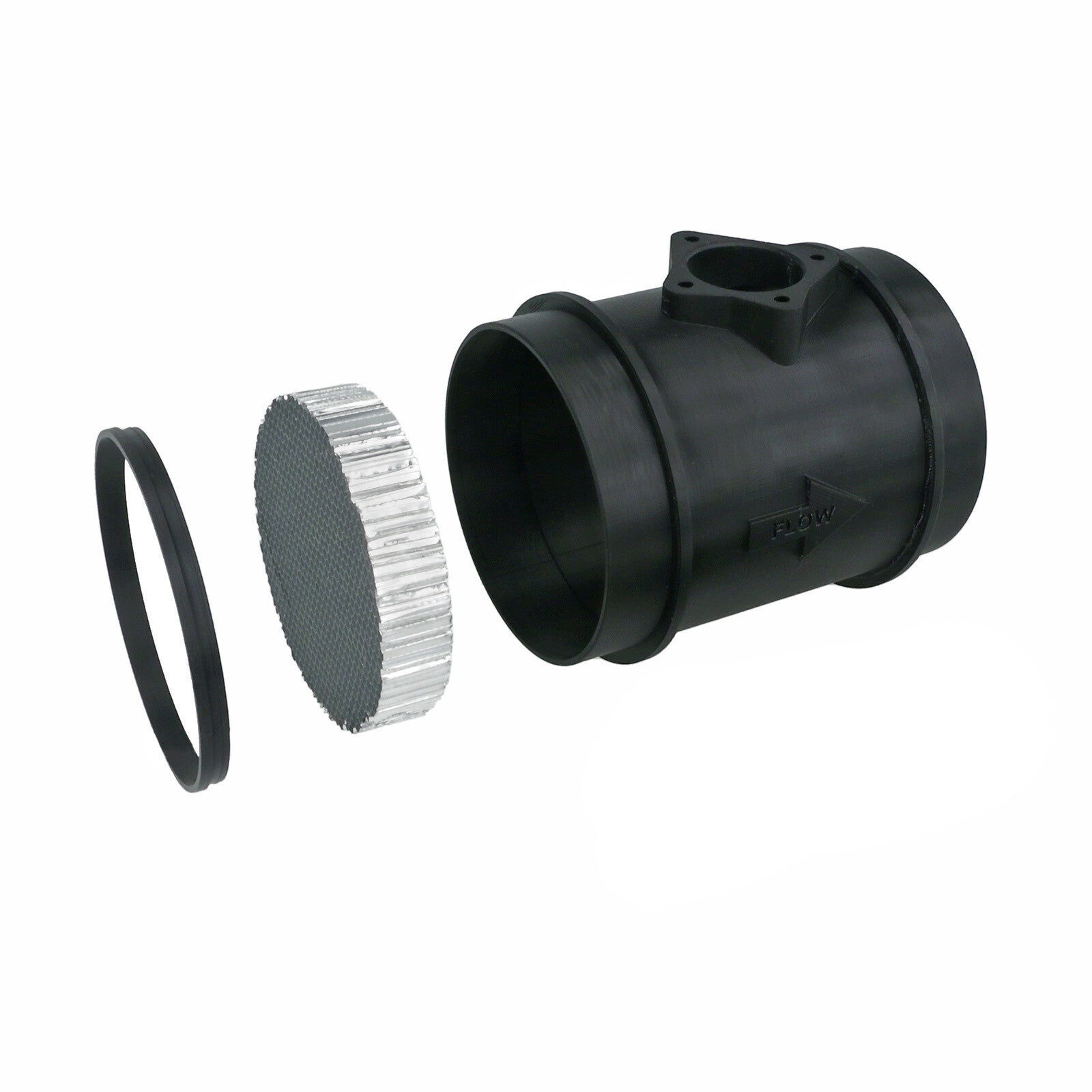 Turbozentrum 291947 MAF Housing Installation Kit 100/102mm / 4.0" incl. Honeycomb (with Honeycomb)