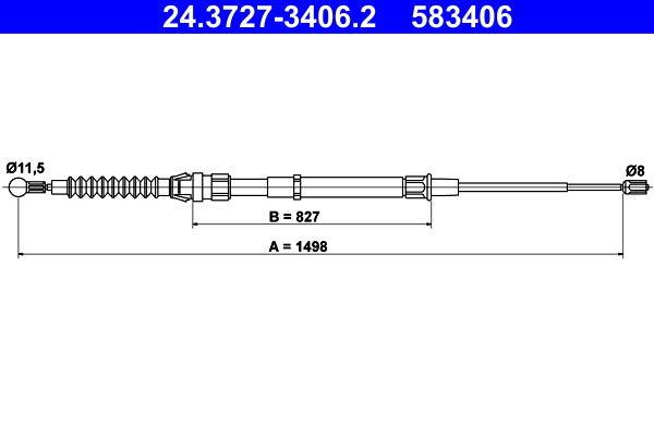 BOSCH 1987477047 Parking Brake Cable Pull
