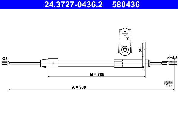 BOSCH 1987477929 Parking Brake Cable Pull