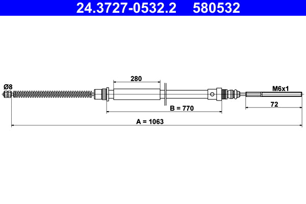 BOSCH 1987477445 Parking Brake Cable Pull