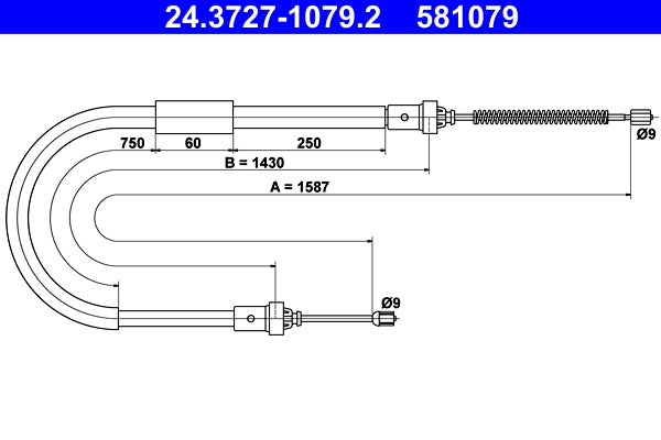 BOSCH 1987477682 Parking Brake Cable Pull