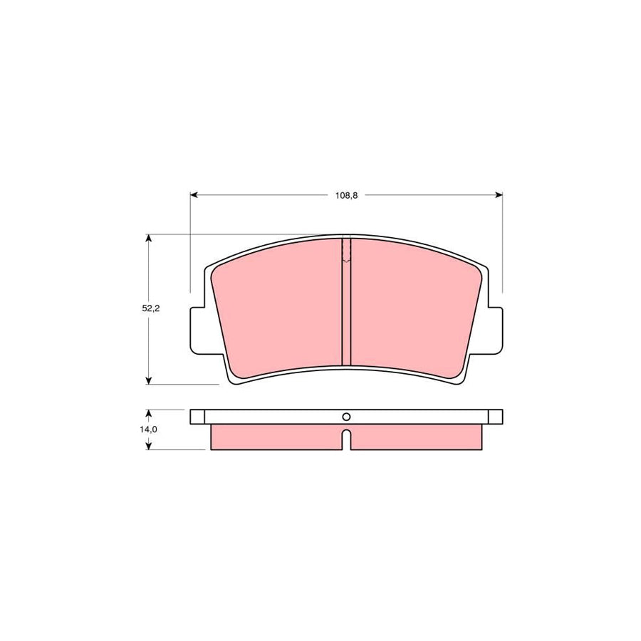 TRW Gdb139 Brake Pad Set Not Prepared For Wear Indicator