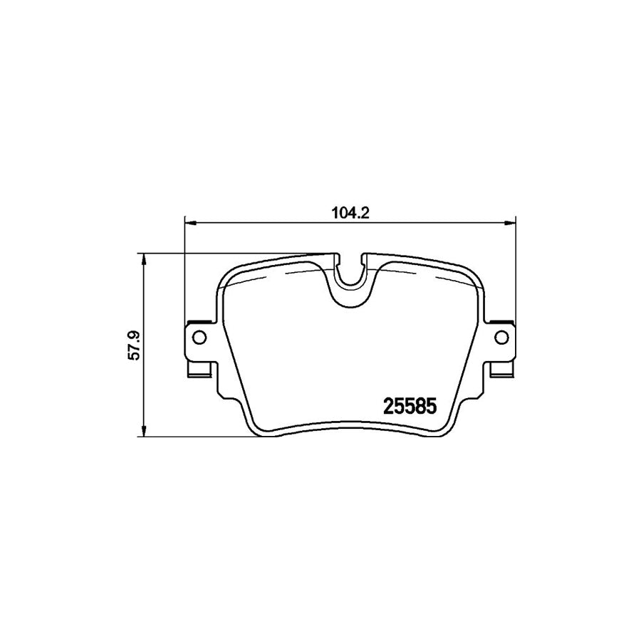 Brembo P 36 032 Brake Pad Set Prepared For Wear Indicator