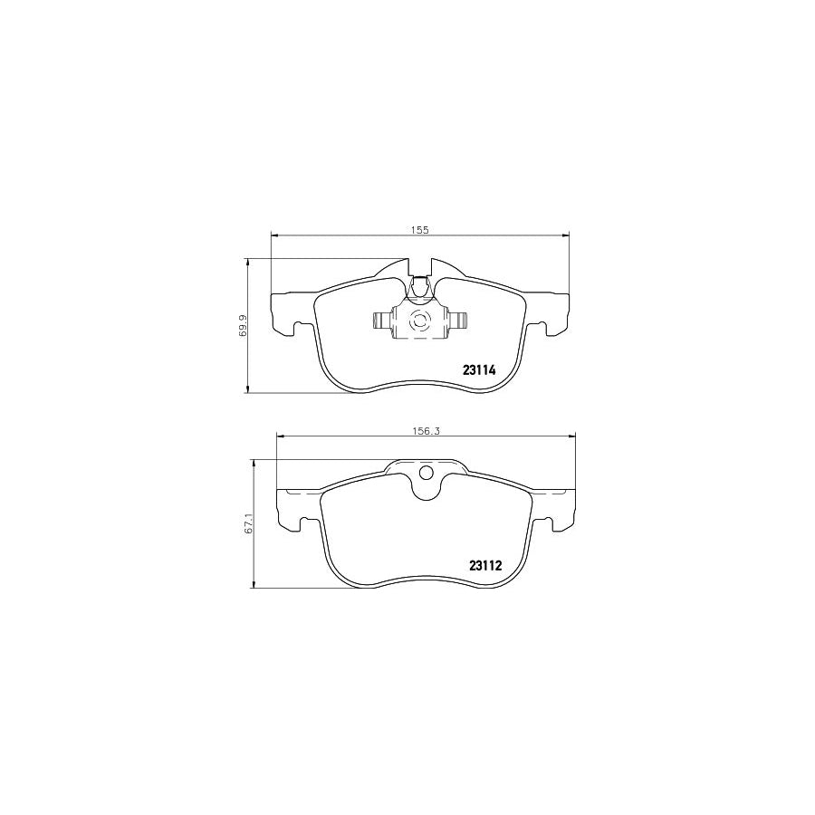 Hella 8DB 355 008 941 Brake Pad Set Prepared For Wear Indicator