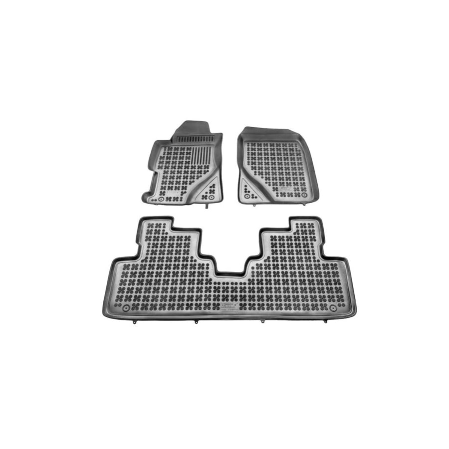 REZAW PLAST 200913 Floor mat set for HONDA CIVIC Elastomer, Front and Rear, Black