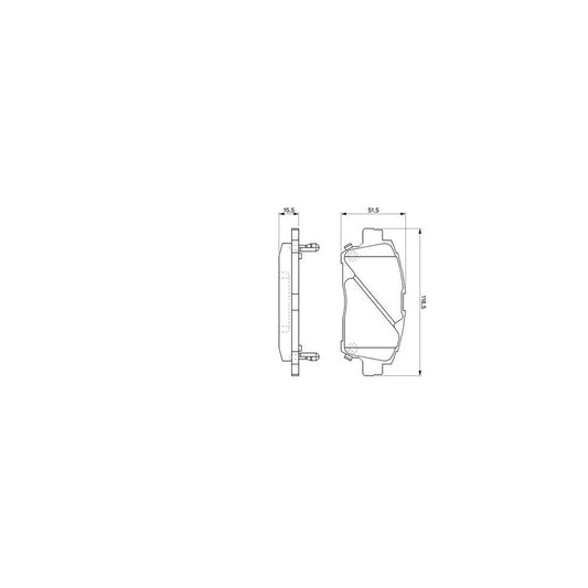 Bosch 0986424534 Brake Pad Set Front Axle Rear Axle BP287