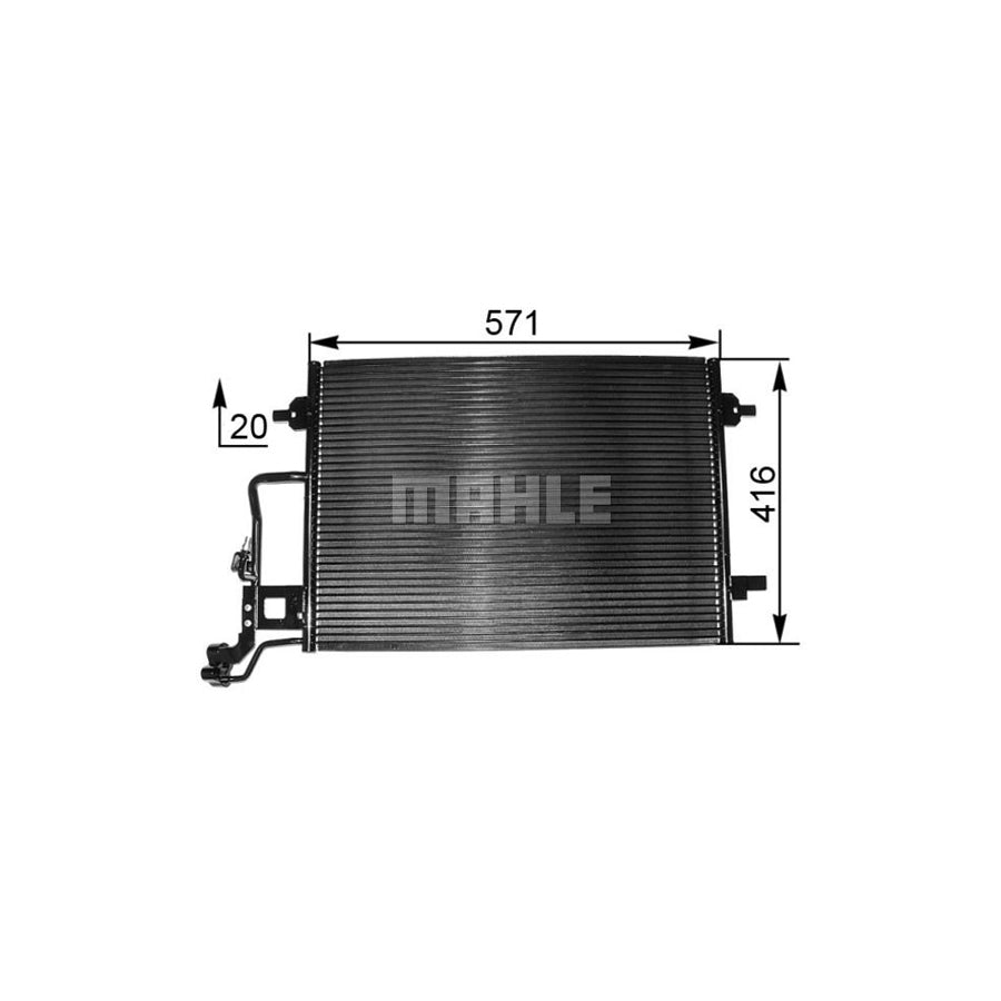 MAHLE ORIGINAL AC 300 001S Air conditioning condenser without dryer