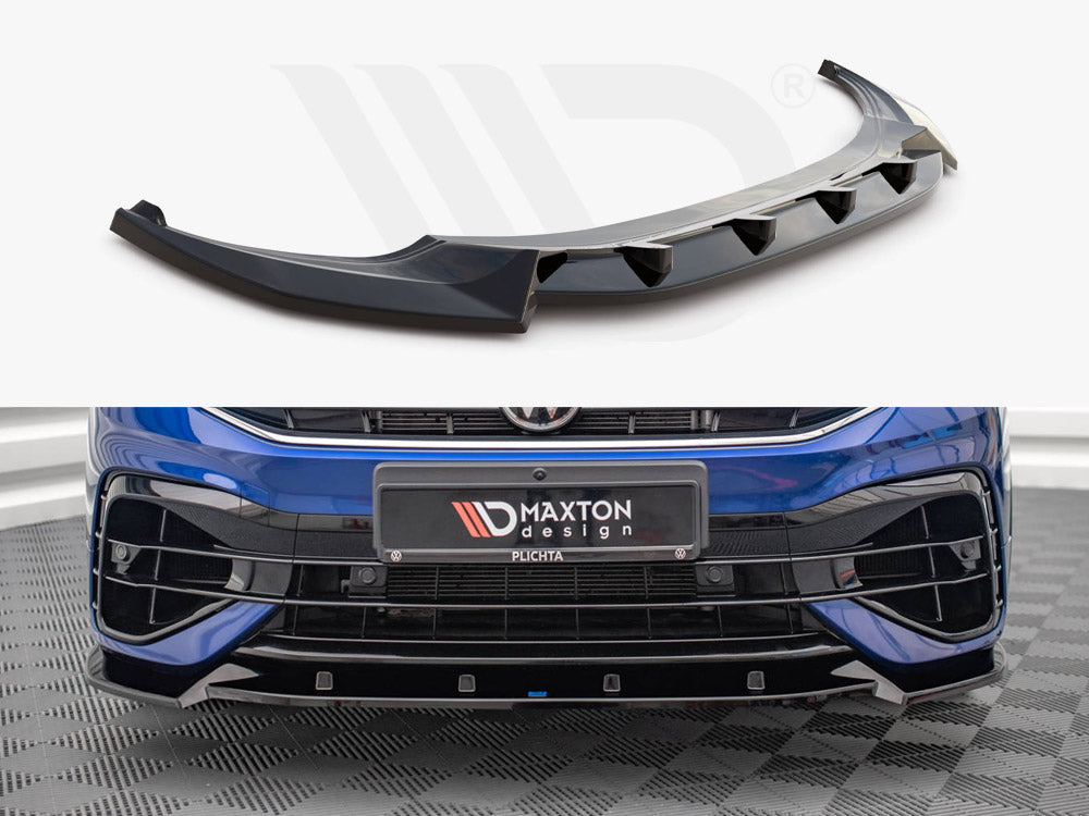 Maxton Design VW-TI-2F-R-FD2T Front Splitter V.2 VW Tiguan R / R-line MK2 Facelift (2020-) | Duco Car Parts UK Car Parts